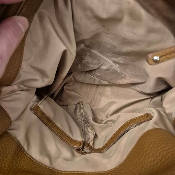 Nine West Warm Brown Double Front Zipper Silver Hardware Shoulder Bag Purse CUTE - Picture 6 of 6